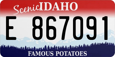 ID license plate E867091