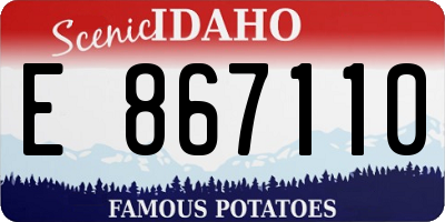 ID license plate E867110