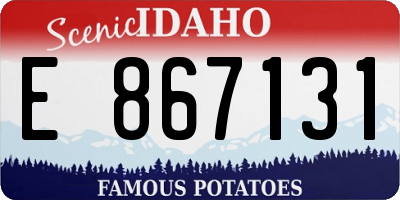 ID license plate E867131