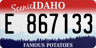 ID license plate E867133