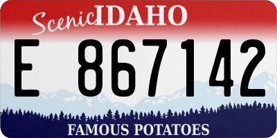ID license plate E867142