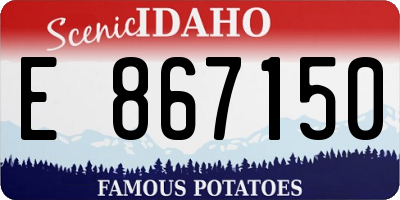 ID license plate E867150