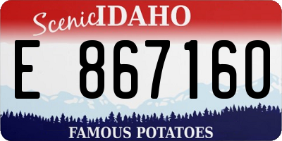 ID license plate E867160