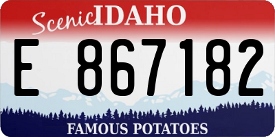 ID license plate E867182