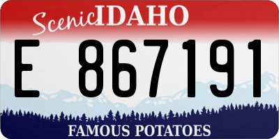 ID license plate E867191