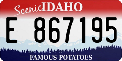 ID license plate E867195