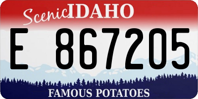 ID license plate E867205