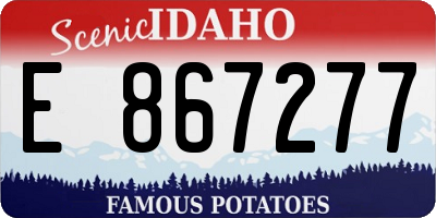 ID license plate E867277