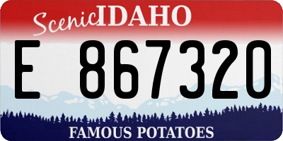 ID license plate E867320