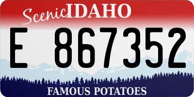 ID license plate E867352