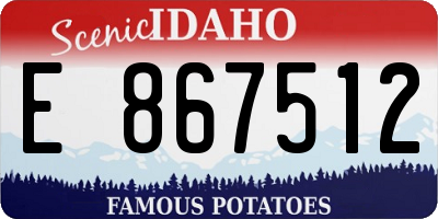 ID license plate E867512