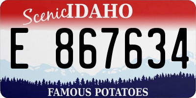 ID license plate E867634