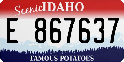 ID license plate E867637