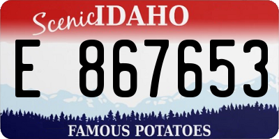 ID license plate E867653