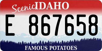 ID license plate E867658