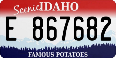 ID license plate E867682