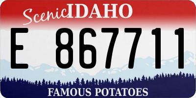 ID license plate E867711