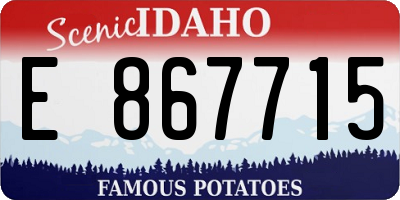 ID license plate E867715
