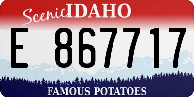 ID license plate E867717