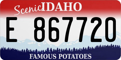 ID license plate E867720