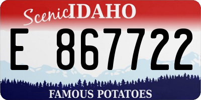 ID license plate E867722