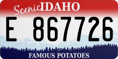 ID license plate E867726