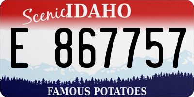 ID license plate E867757
