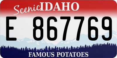 ID license plate E867769