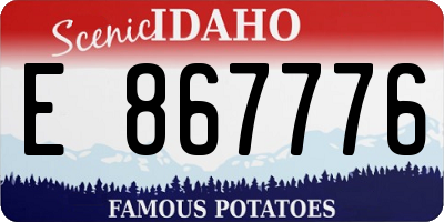 ID license plate E867776