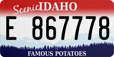 ID license plate E867778