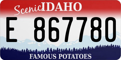 ID license plate E867780