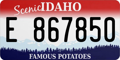 ID license plate E867850