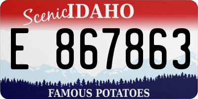 ID license plate E867863