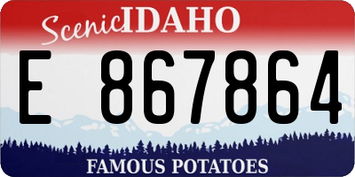 ID license plate E867864