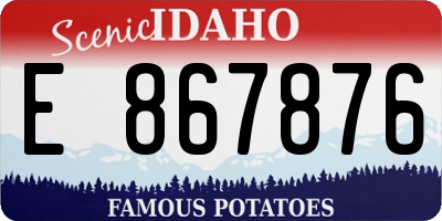 ID license plate E867876