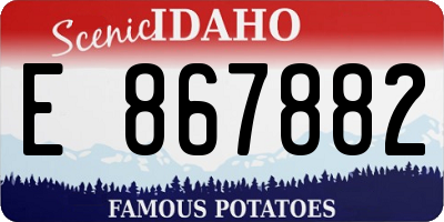 ID license plate E867882