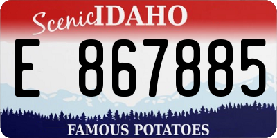 ID license plate E867885