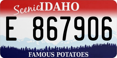 ID license plate E867906