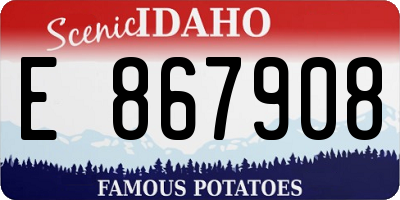 ID license plate E867908