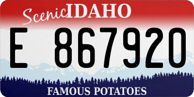 ID license plate E867920