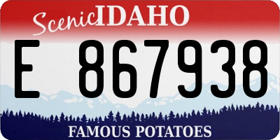 ID license plate E867938