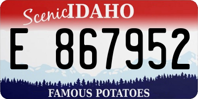 ID license plate E867952