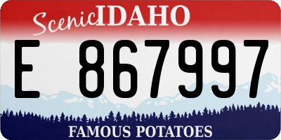 ID license plate E867997