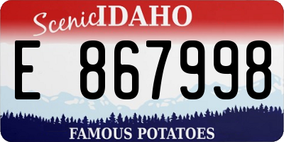 ID license plate E867998