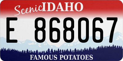 ID license plate E868067