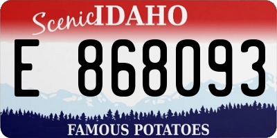 ID license plate E868093