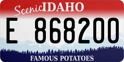 ID license plate E868200