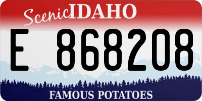 ID license plate E868208