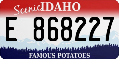 ID license plate E868227