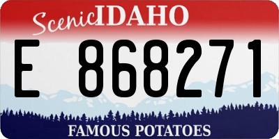 ID license plate E868271